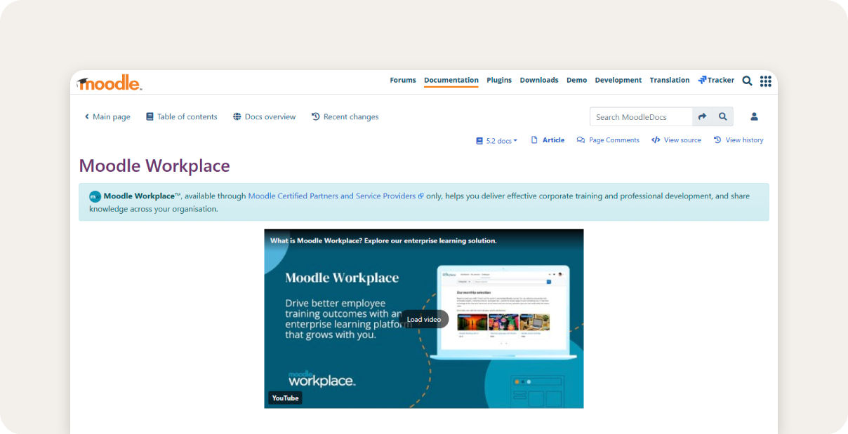  Moodle Workplace.