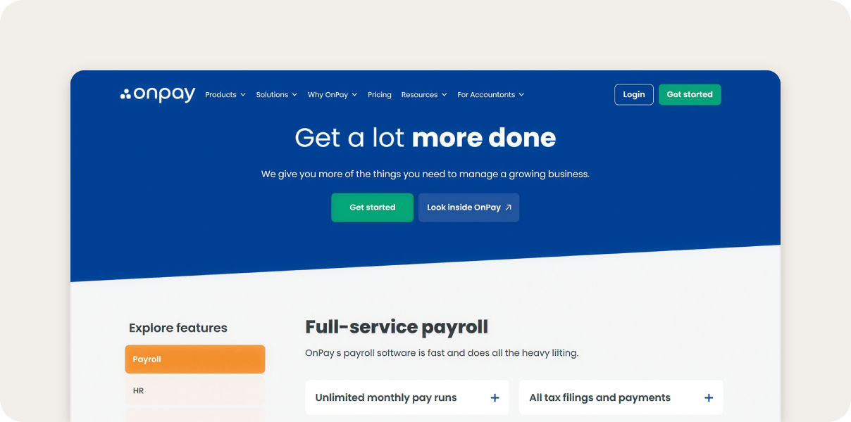 OnPay screenshot