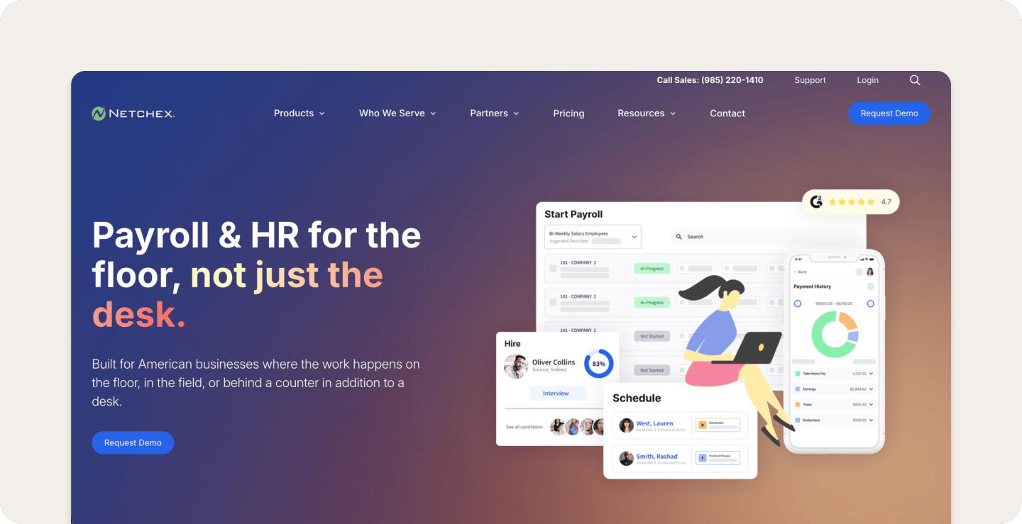 Netchex, an all-in-one HR and payroll solution and a Paycom alternative.
