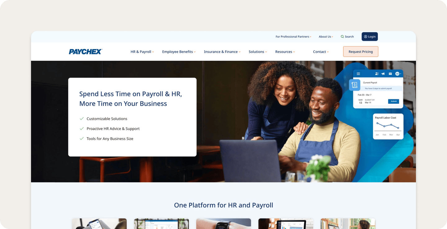 The Paycom competitor and alternative Paychex.