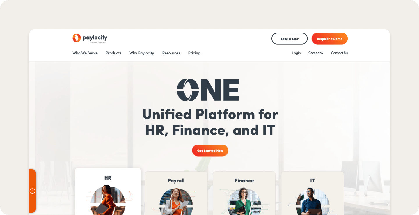 A view of Paylocity's product, the best Paycom alternative. 