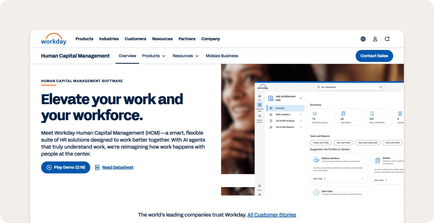 Workday Human Capital Management, which is a Paycom competitor and alternative.