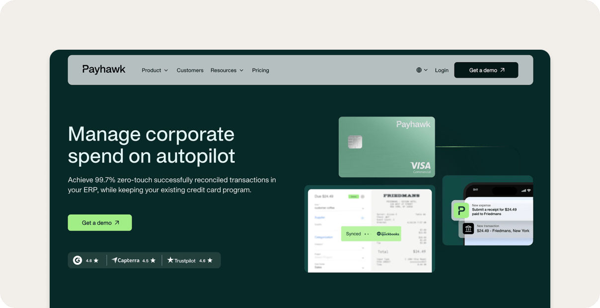 Payhawk's multi-entity spend management software. 