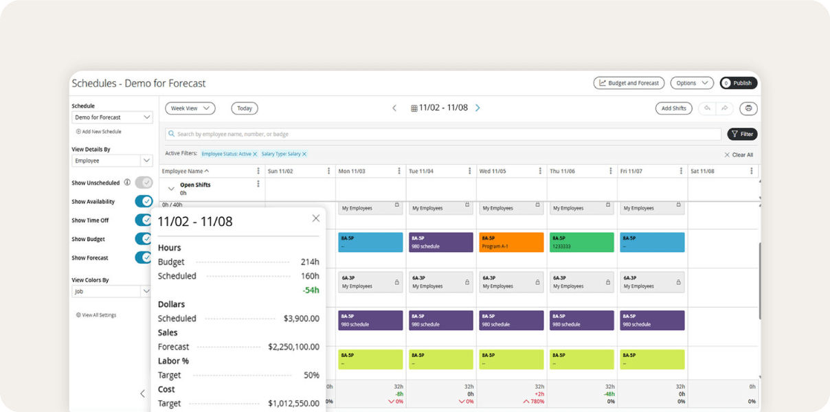A collage of screenshots of the Paylocity platform.