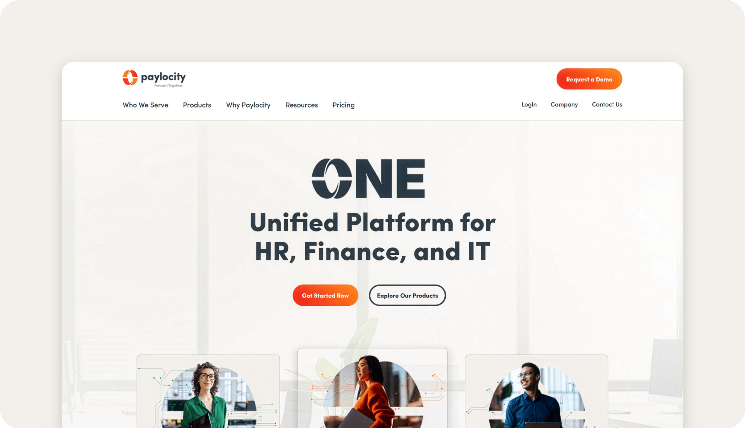 Paylocity homepage