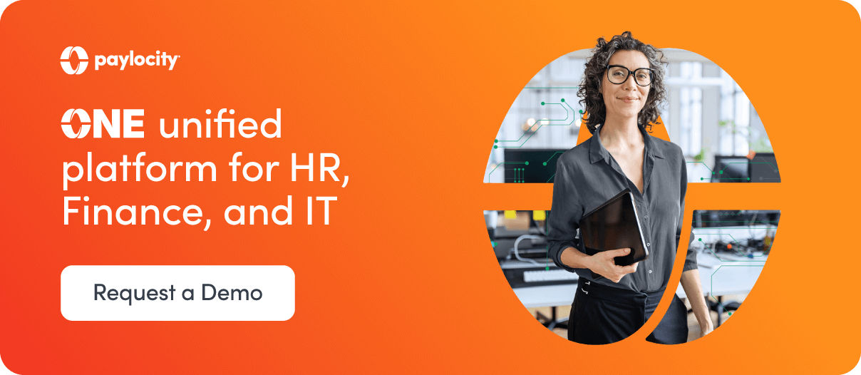 Ad to request a demo of Paylocity