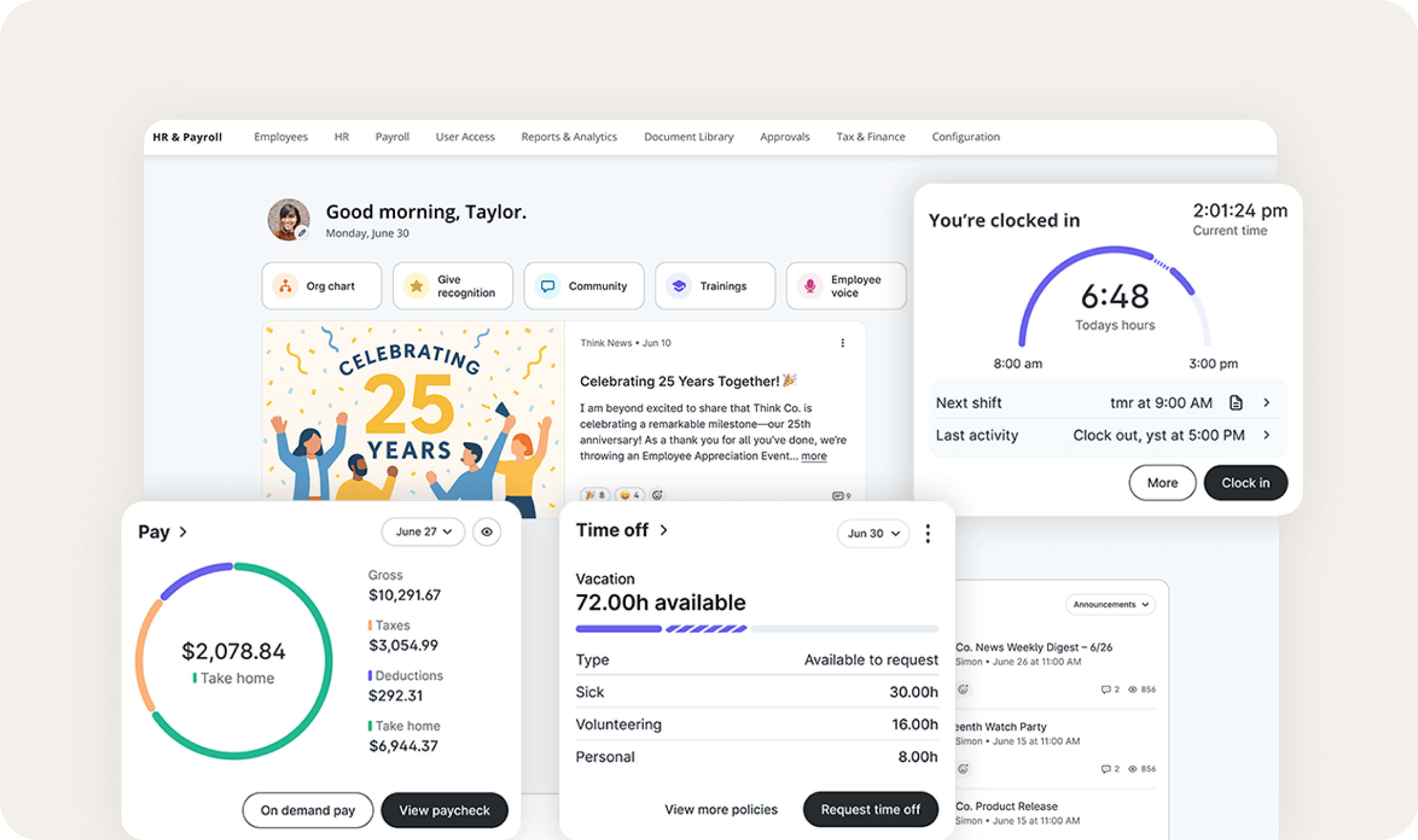 A screenshot of Paylocity