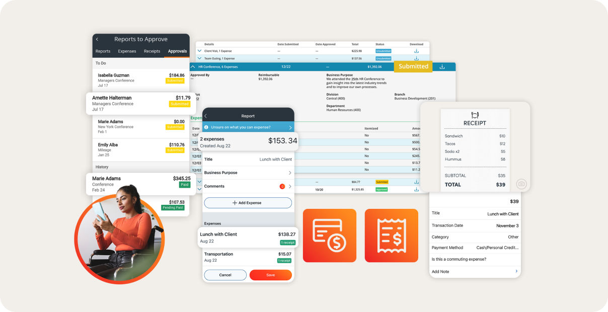 Paylocity travel and expense management software