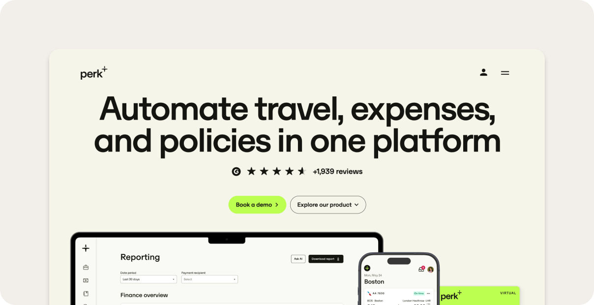 TravelPerk homepage