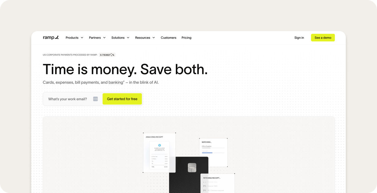 Ramp's spend management platform.