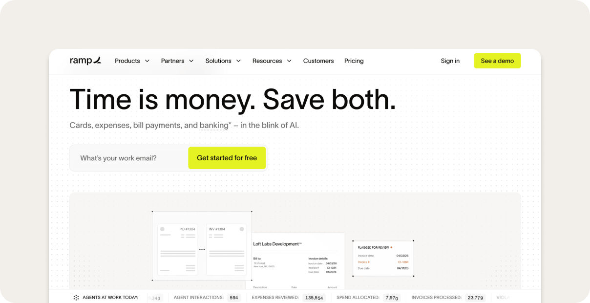 Ramp homepage&nbsp;