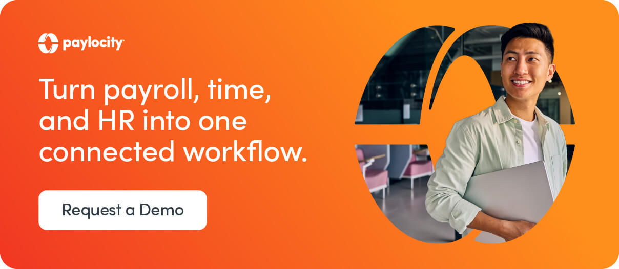 Ad to request a demo of Paylocity