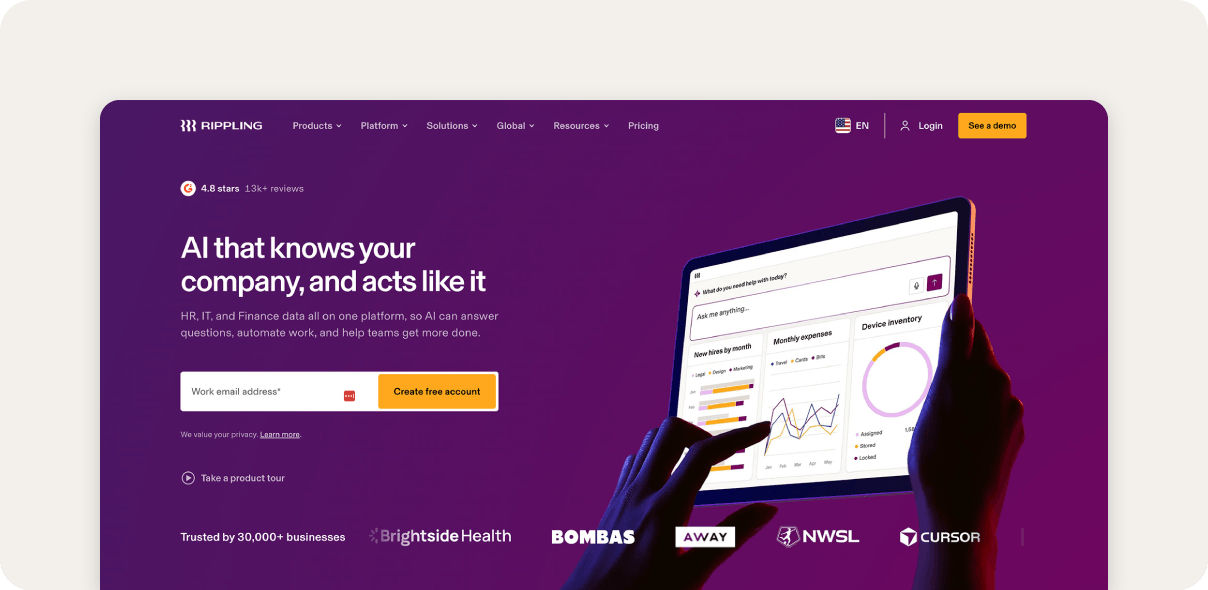 Rippling website.&nbsp;