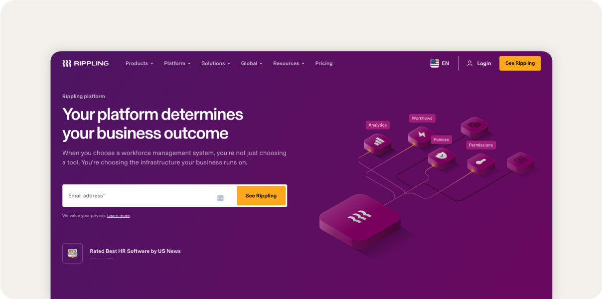 Rippling homepage.