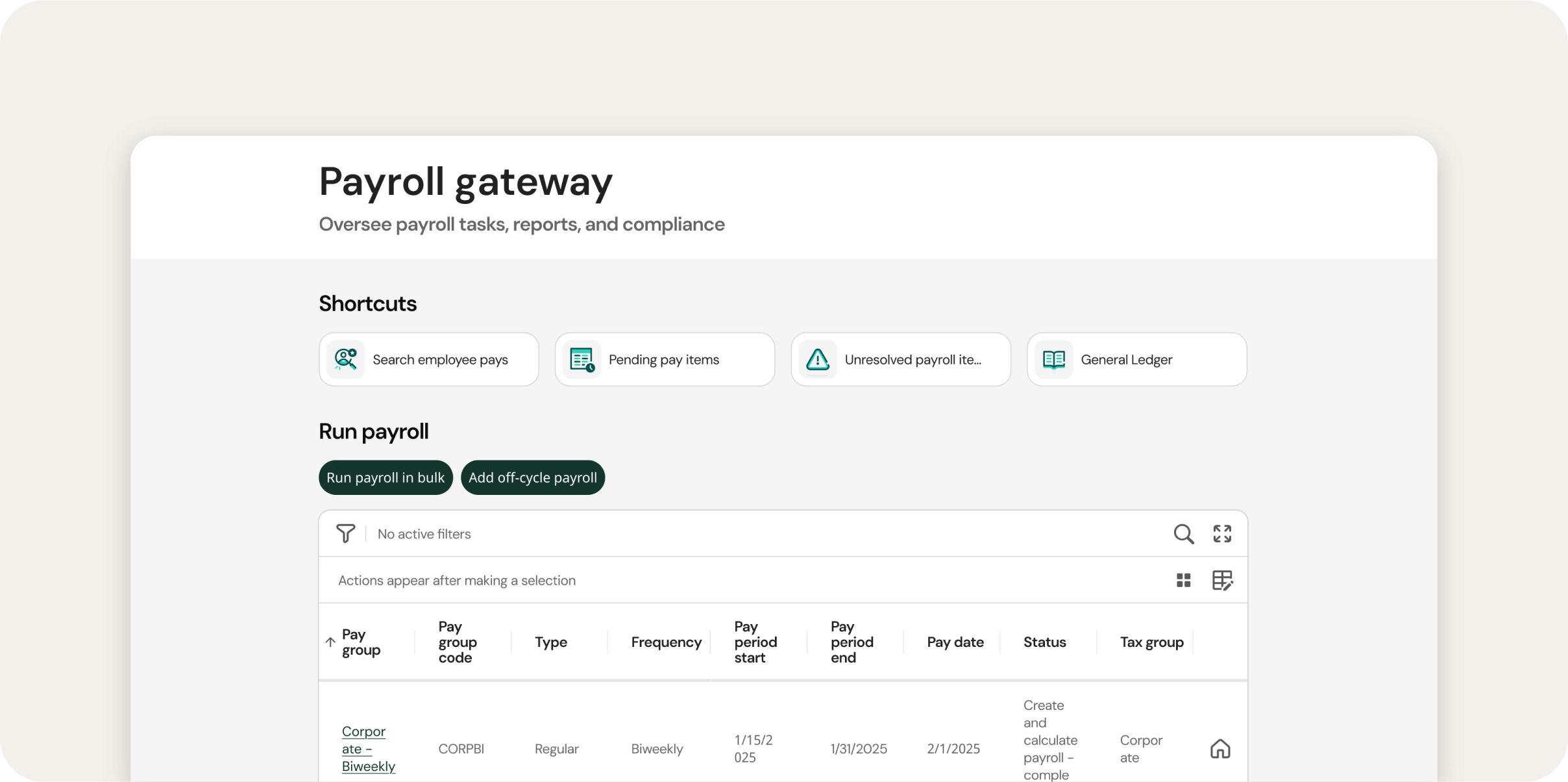 UKG Pro payroll gateway