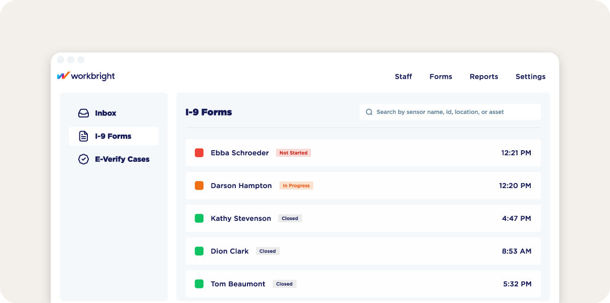 WorkBright onboarding platform. 