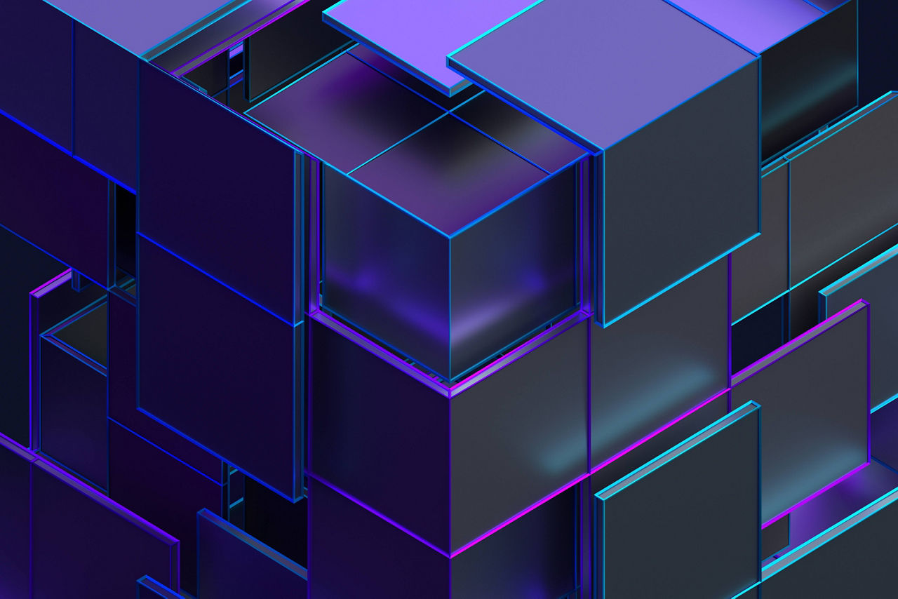 Abstract 3D Rendering of Geometric Shapes