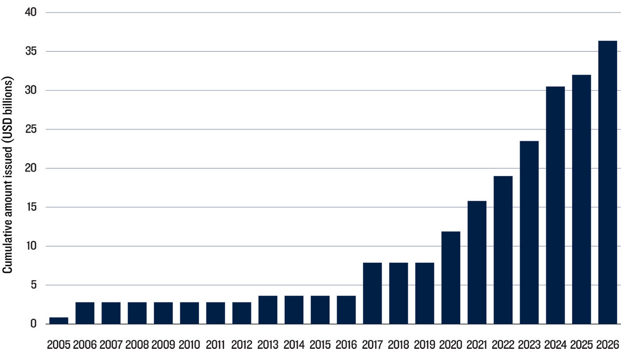 Exhibit 1: Cumulative Amount of Project Bonds Issued Has Grown