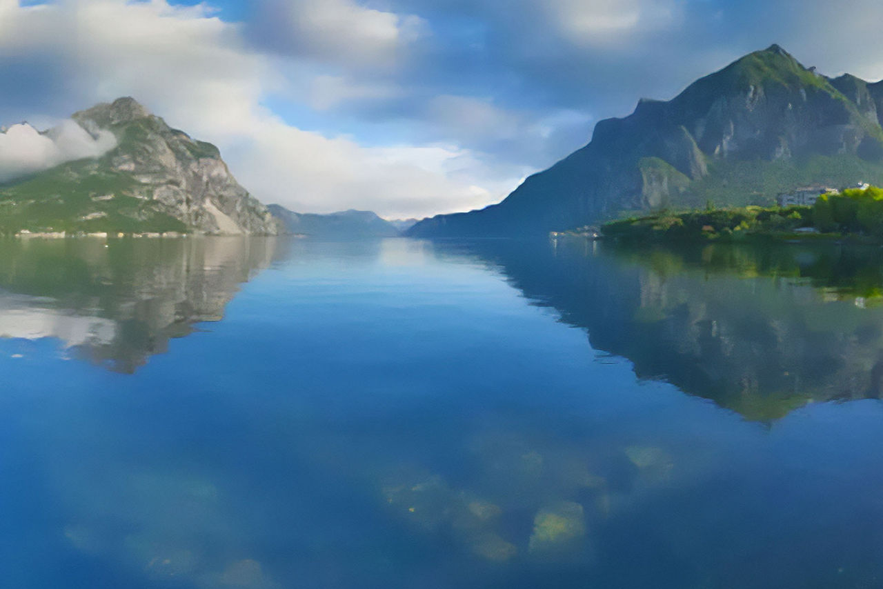 Image of a lake and mountains