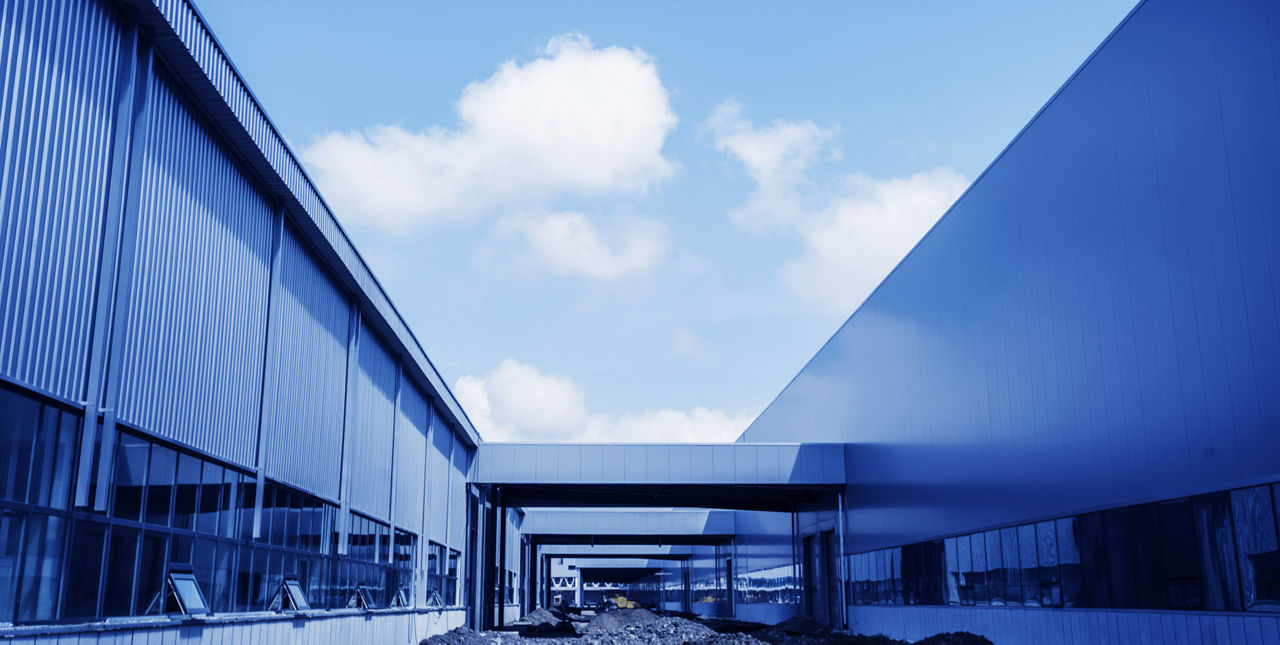 Modern factory building warehouse