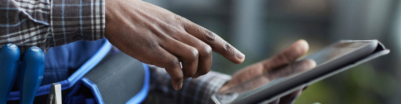 image of someone using a tablet