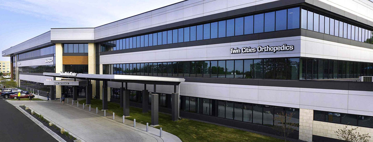 Exterior of the Twin Cities Orthopedics building.