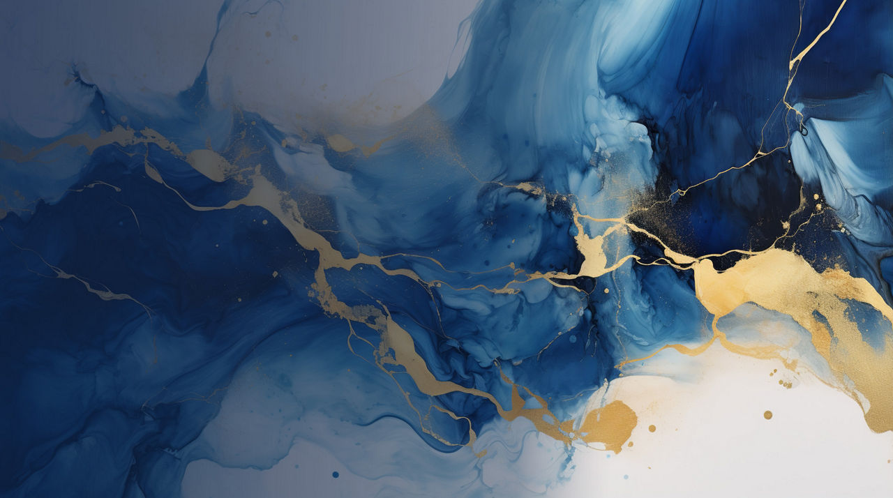 Luxury marble and gold abstract background texture. Aqua Menthe, Phantom Blue,Indigo ocean blue marbling with natural luxury style swirls of marble and gold powder