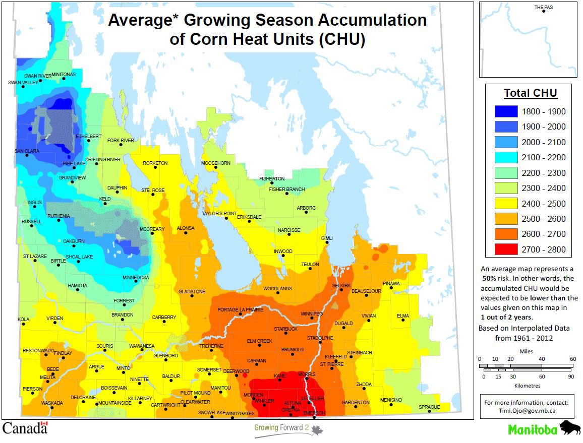 Manitoba Corn Heat Map