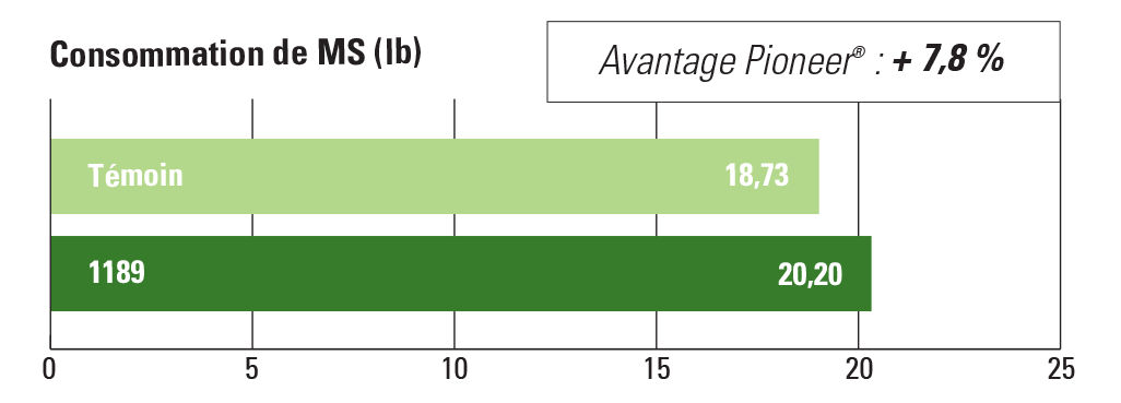 1189 Consommation de MS (lb)