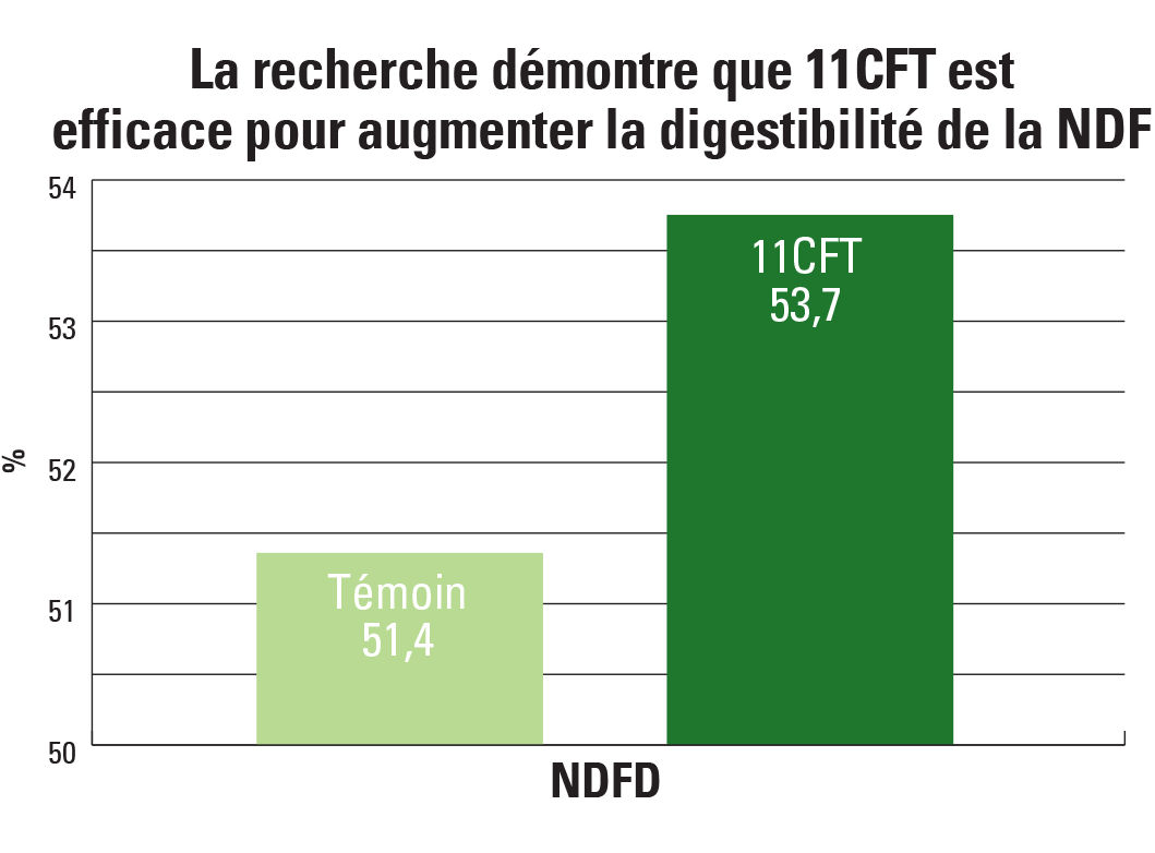 11CFT carte de l’amélioration de la digestibilité de la NDF
