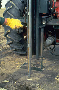 Soil sampling.
