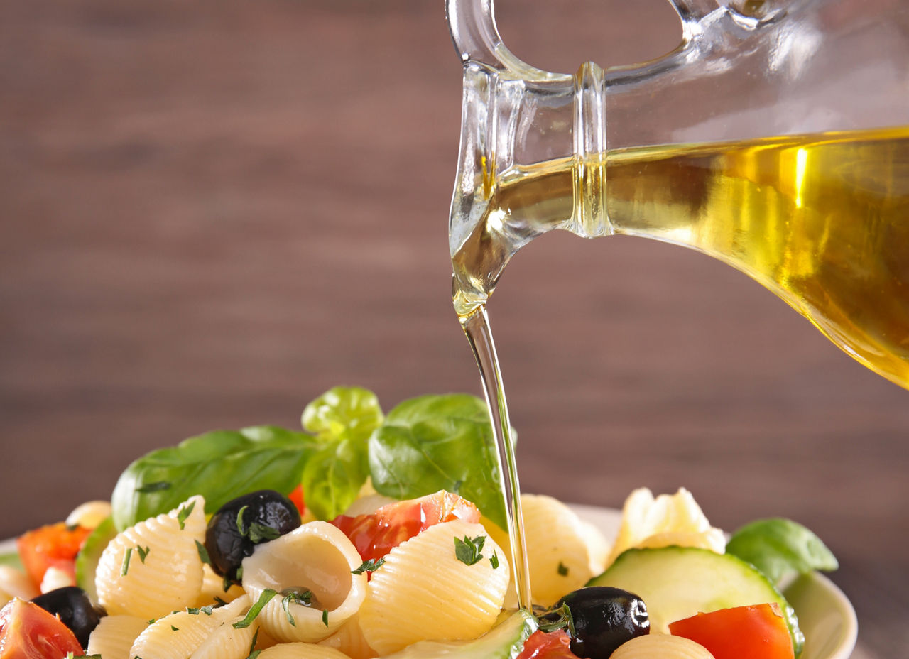 oil on pasta