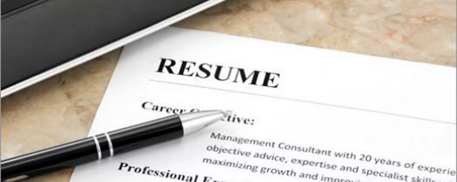 Resume on hiring managers desk