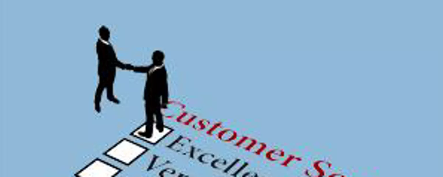 Illustration of man rated as Excellent with regard to Customer Service