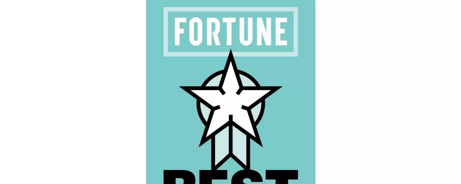 Light blue banner for FORTUNE Best Workplaces for Women, 2022 accolade.