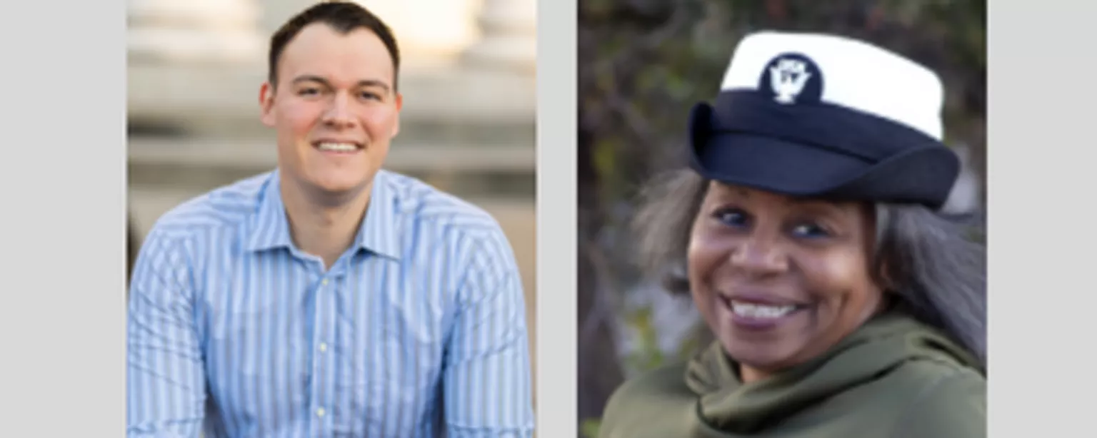 Robert Half employees and U.S. military veterans Harris Porter (pictured left) and Pam Glover (pictured right).