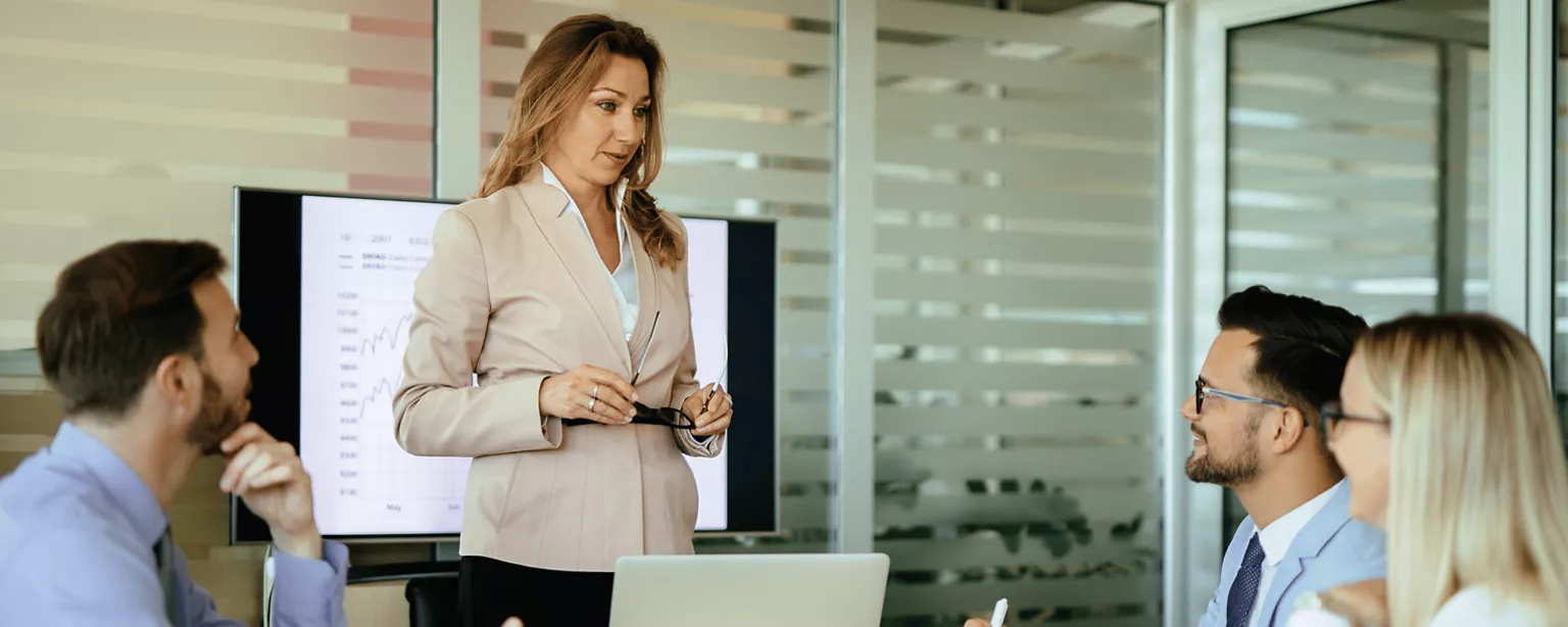 An interim financial consultant at work