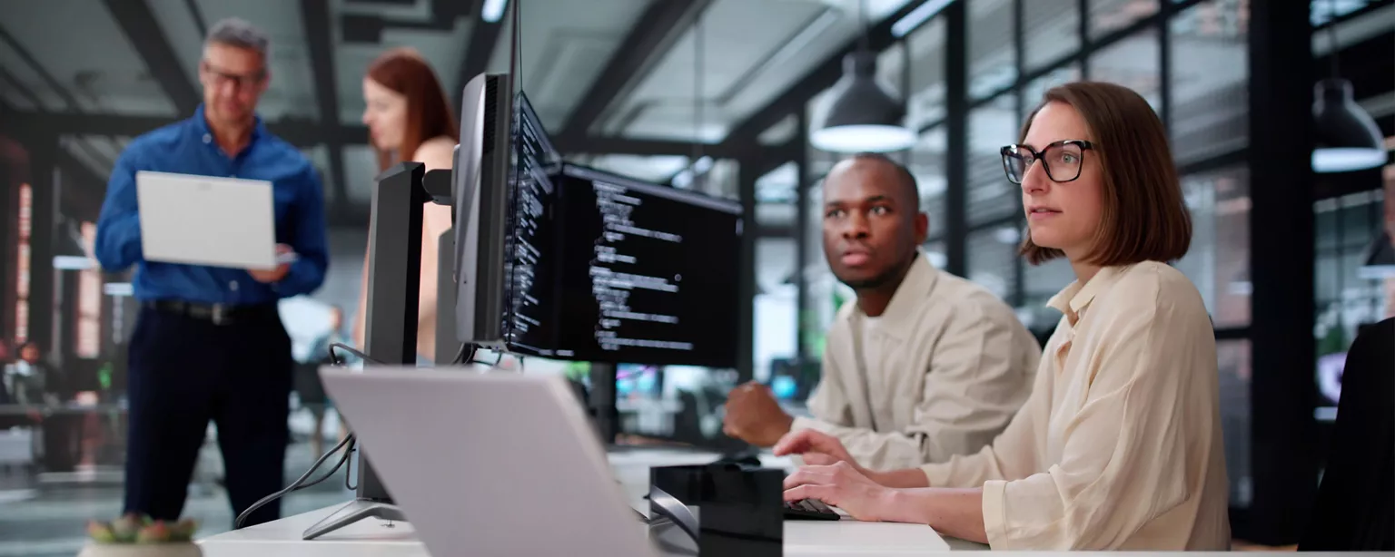 A tech team that includes consultants helping a company undergo digital transformation.