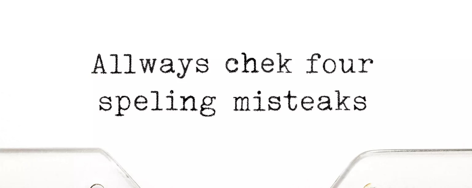 Resumania®: Avoid These Easy-to-Make Resume Mistakes — typewriter with the words Allways chek four speling misteaks