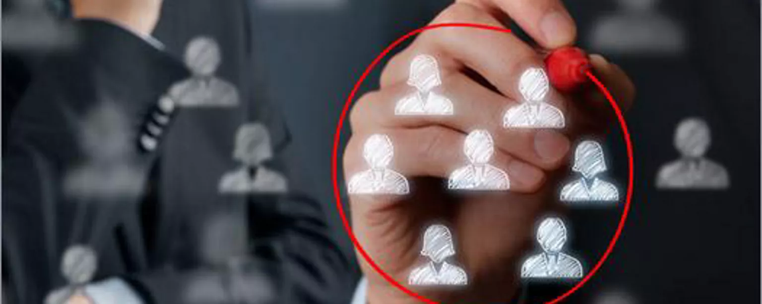 Hand circling icons symbolizing employee retention