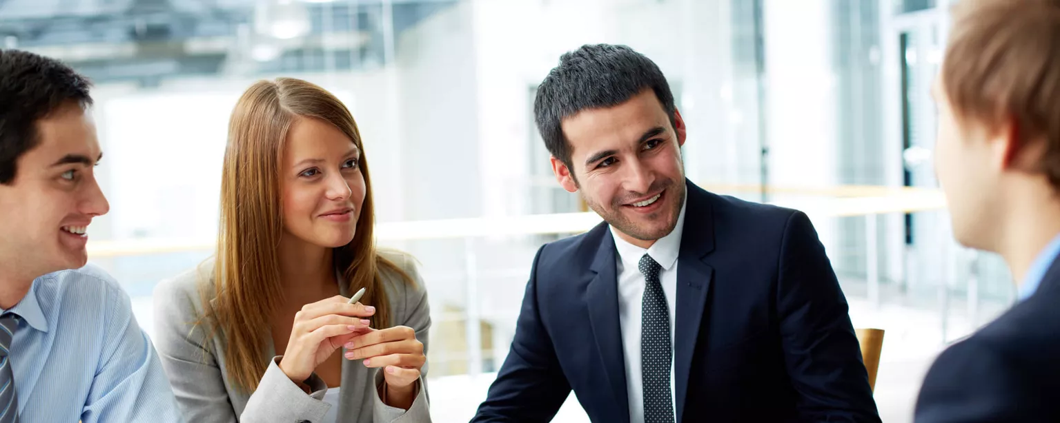 Banking and finance professionals at work