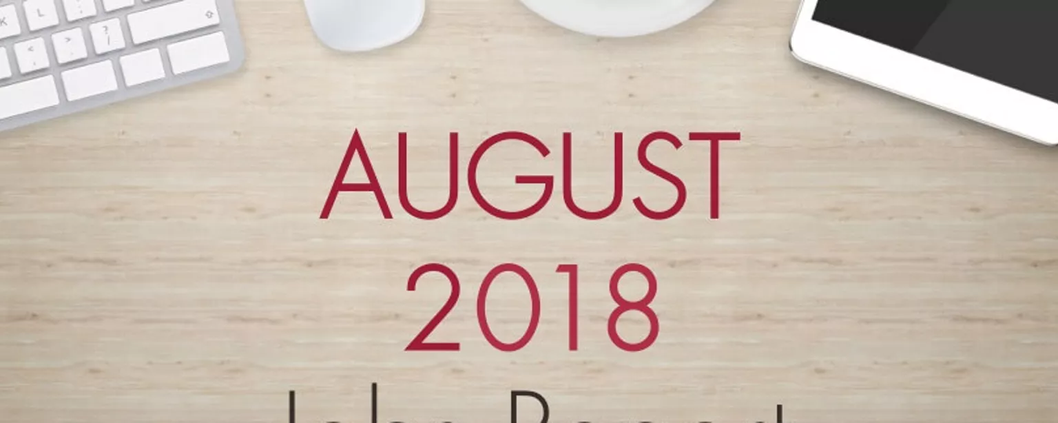 August 2018 Jobs Report. An image of a desk with text that reads, "August 2018 Jobs Report"
