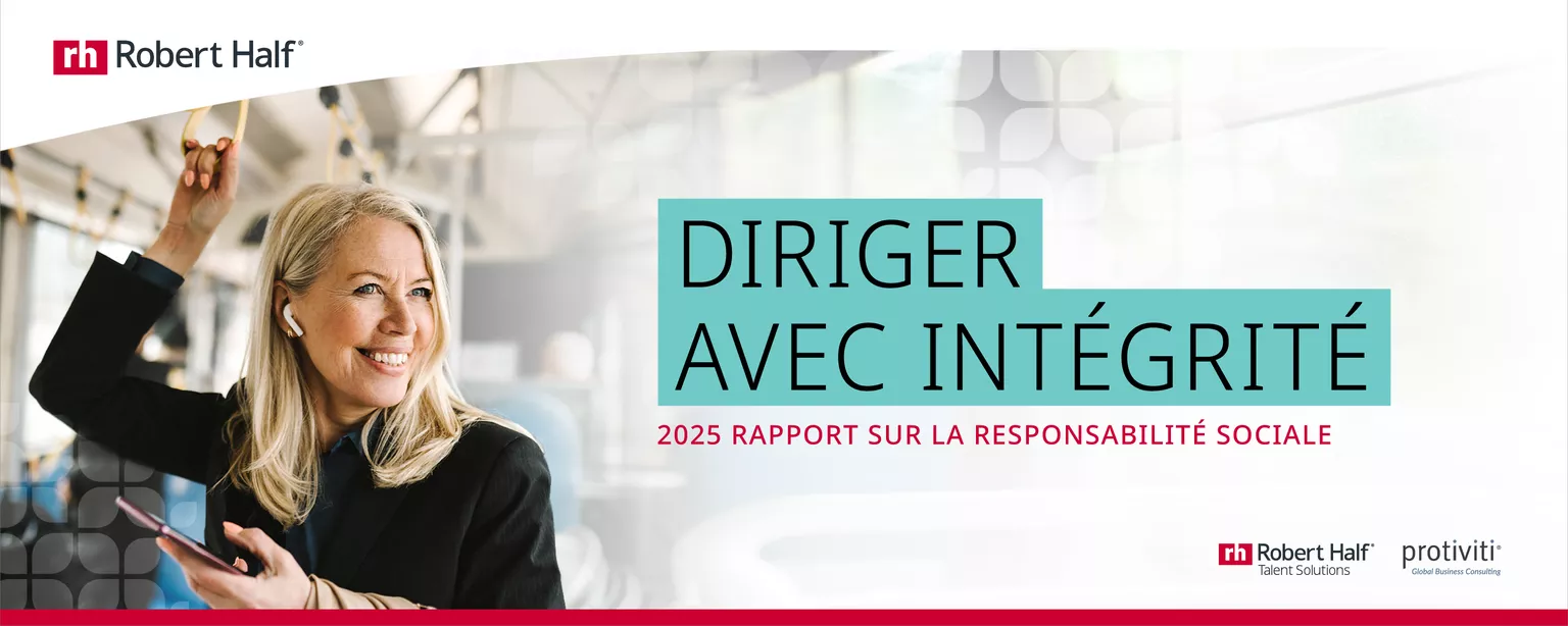 Diriger avec intégrité : Rapport 2025 sur la responsabilité sociale de Robert Half Canada