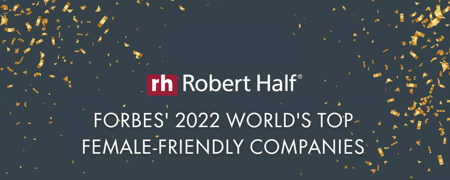 Robert Half Named to Forbes' List of World's Top Female-Friendly Companies 2022