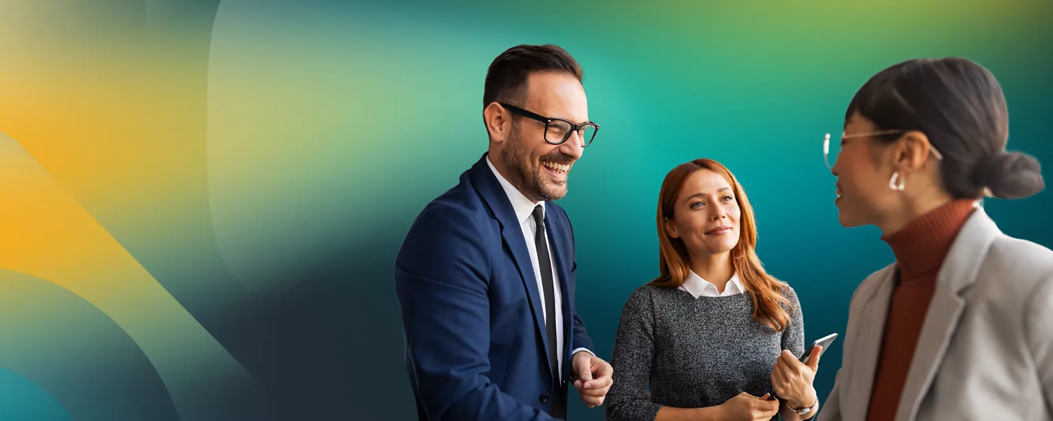 An expert discussing Canadian job market trends in the Robert Half 2026 Salary Guide with clients