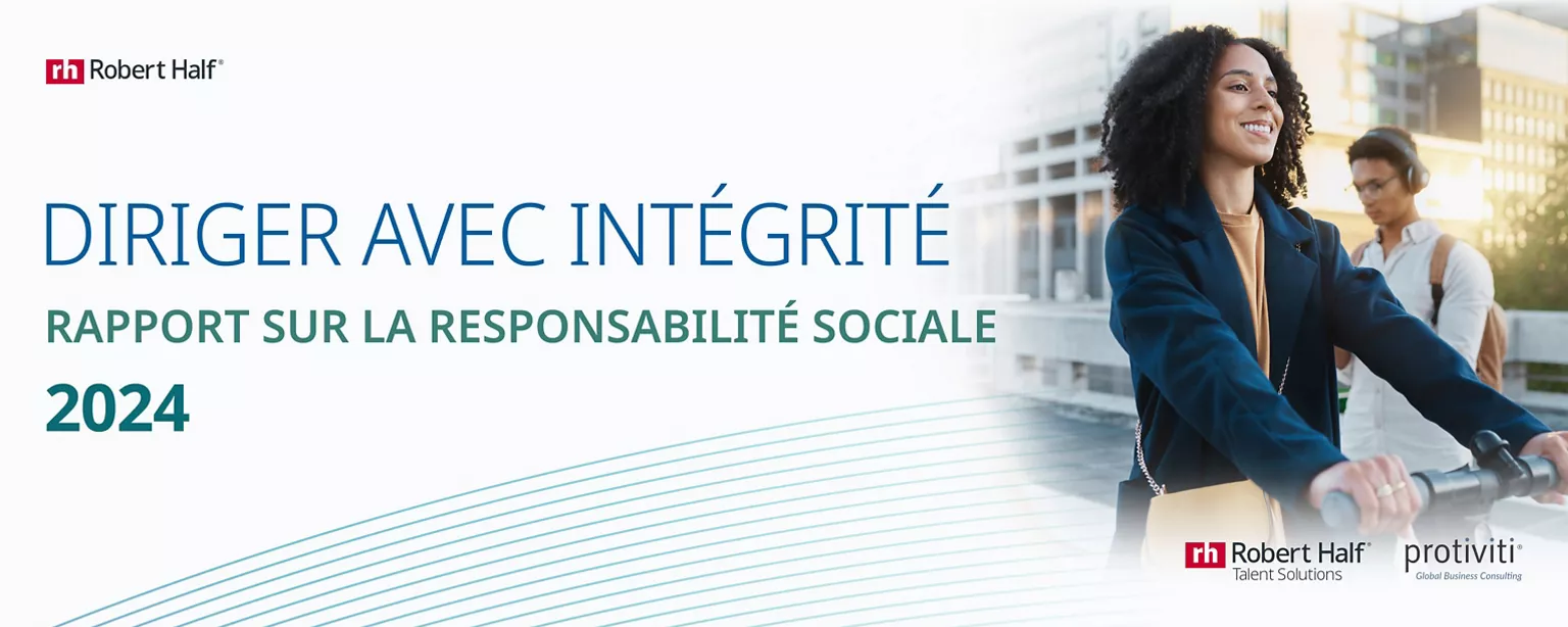 Diriger avec intégrité : Rapport 2024 sur la responsabilité sociale de Robert Half Canada