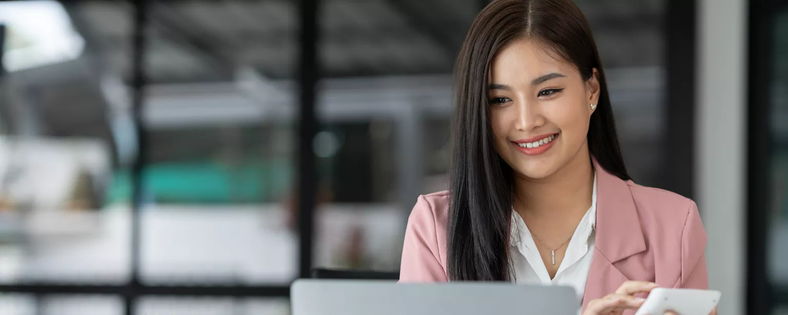 Woman writing a cover letter