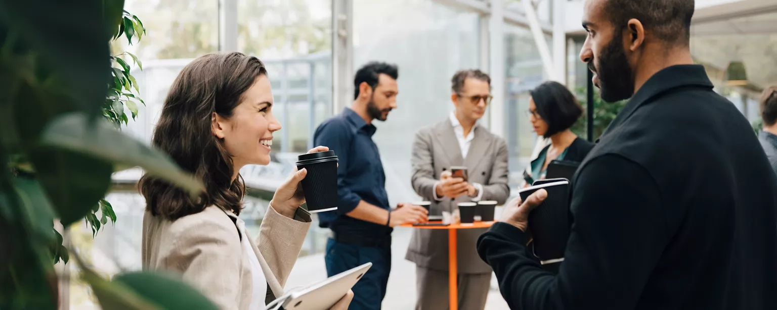 Group of people who are professionally networking successfully