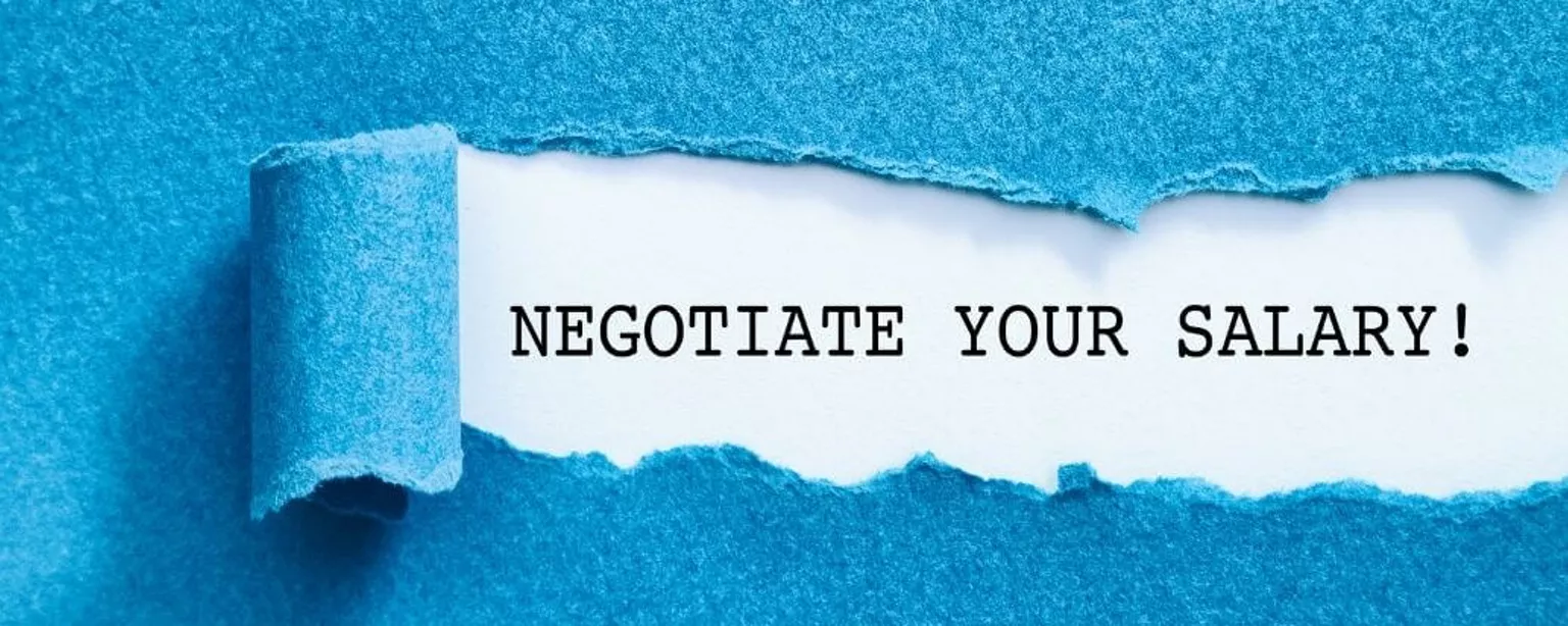 Schriftzug Negotiate your salary