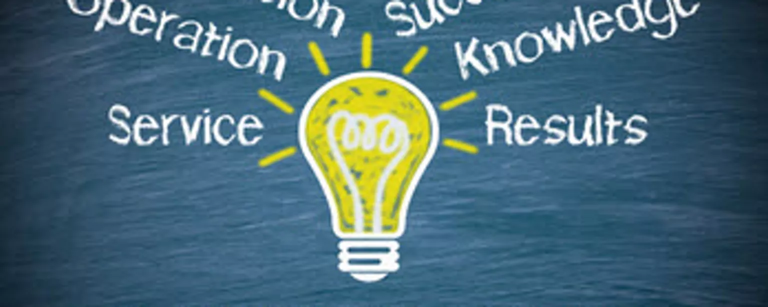 Drawing of lightbulb and compliance consulting terms 